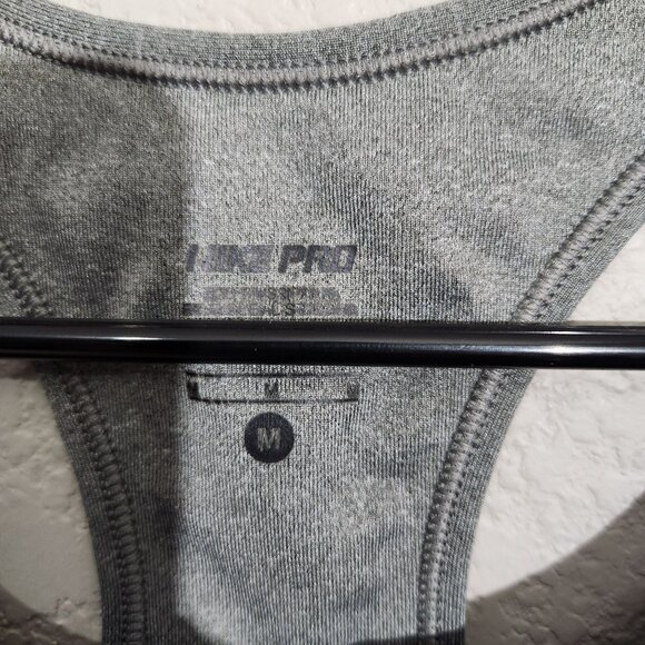 Nike Pro Dri-Fit Gray Medium Racerback Sports Bra - Picture 4 of 9